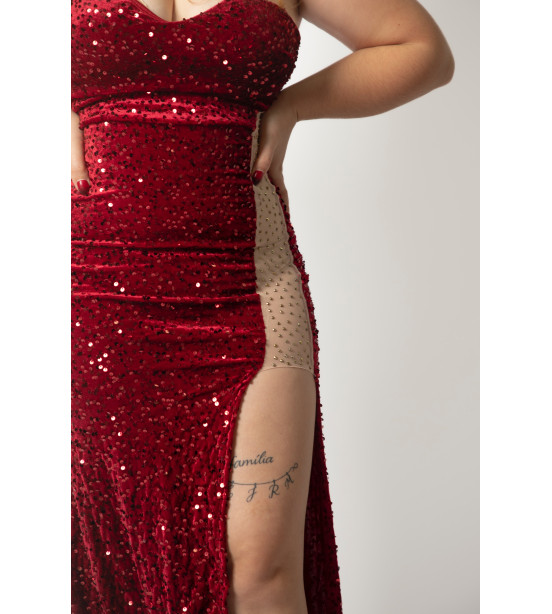 Vestido Gala com Transparência