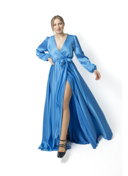 Vestido de Cetim Comprido