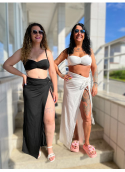 Conjunto 3 Peças - Top+Cueca+Saia