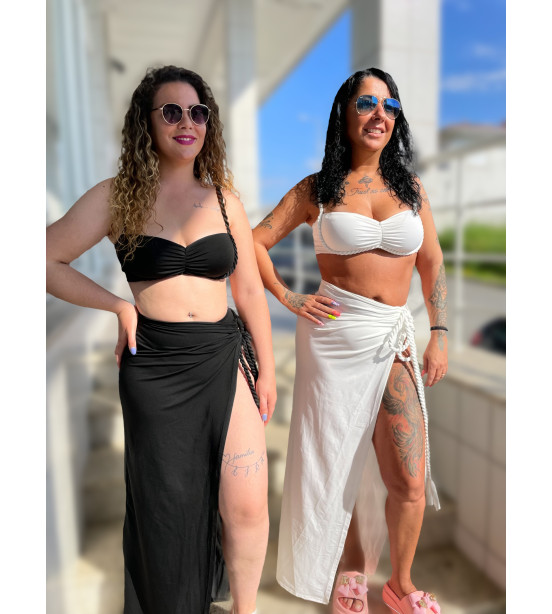 Conjunto 3 Peças - Top+Cueca+Saia