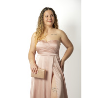 Vestido Cai Cai de Cetim com Copas 