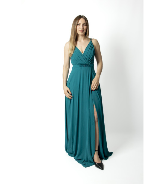 Vestido com Detalhes Brilhantes