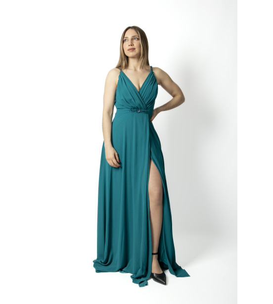 Vestido com Detalhes Brilhantes