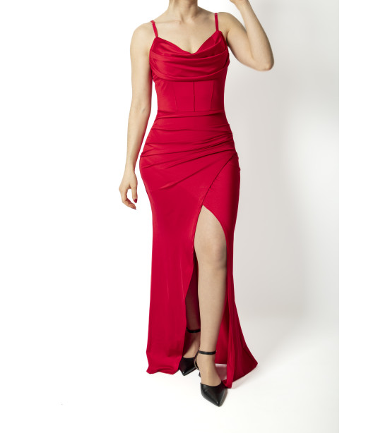 Vestido Sereia em Licra Acetinada