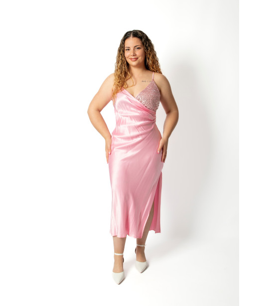 Vestido Midi Rosa - Lumina