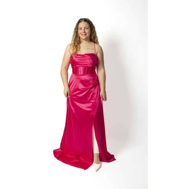 Vestido Rosa tipo Corpete