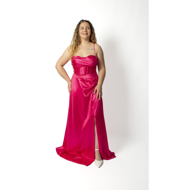 Vestido Rosa tipo Corpete