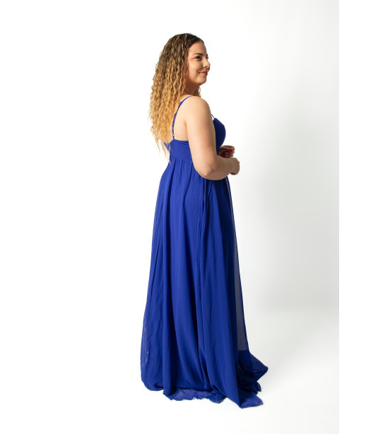 Vestido estilo Corpete com Racha