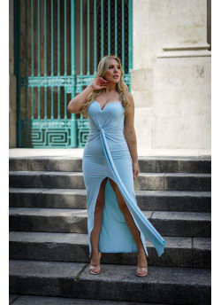 Vestido com Decote de Coração