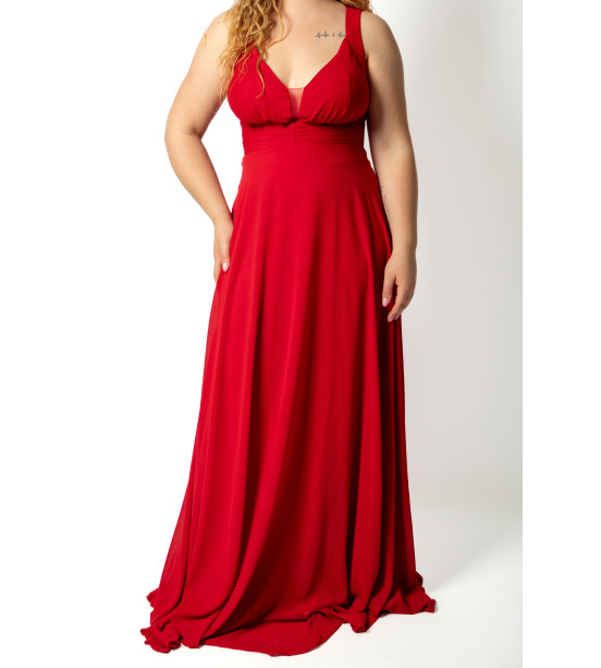 Vestido Vermelho com Costas Trabalhadas
